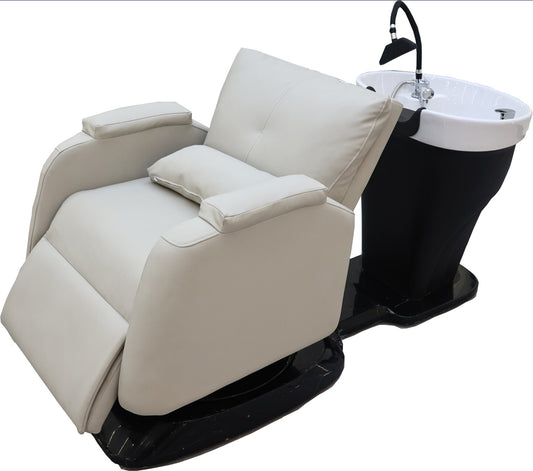 Shampoo Chair With Basin and Remote Control Seat Lift Plumbed